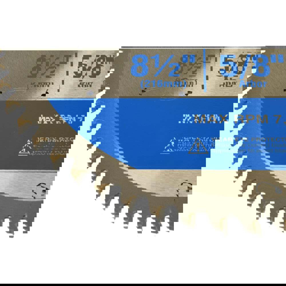 Wet & Dry Cut Saw Blade: 8-1/2